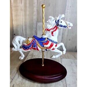 Franklin Mint American Glory 1990 Lupetti Carousel Horse Porcelain